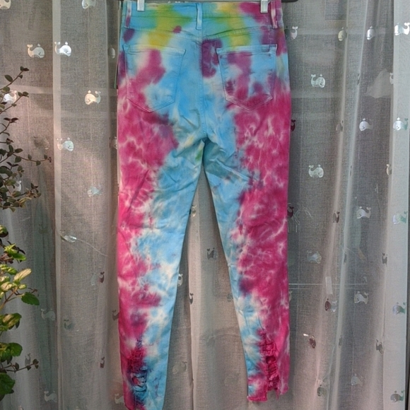Vibrant m.i.u tie dye jeans distressed 15 NWT - Picture 4 of 5